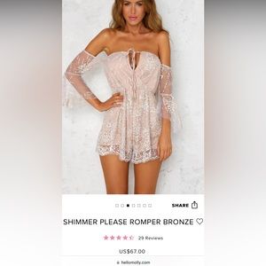 Hello Molly shimmer romper